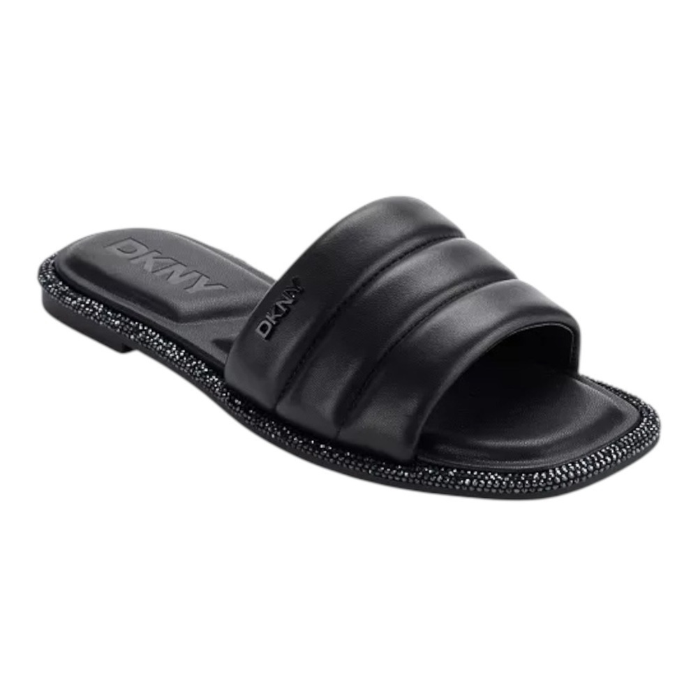 DKNY Bethea Quilted Slip-On Slide Sandals
